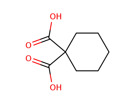 Molecular Structure of 1127-08-8 (CYCLOHEXANE-1,1-DICARBOXYLIC ACID)