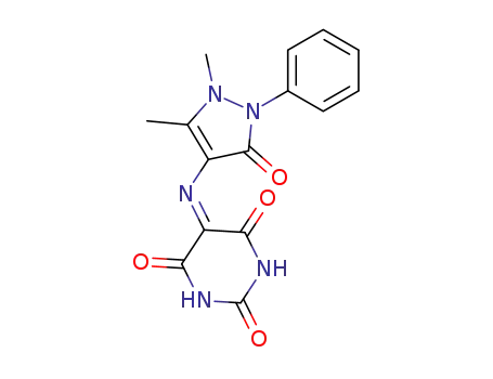 Molecular Structure of 302929-07-3 (5-(1,5-dimethyl-3-oxo-2-phenyl-2,3-dihydro-1<i>H</i>-pyrazol-4-ylimino)-barbituric acid)