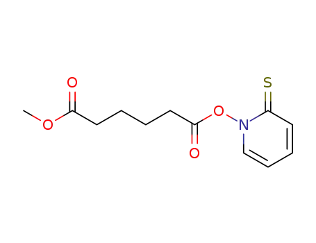 Molecular Structure of 114050-32-7 (Hexanedioic acid methyl ester 2-thioxo-2H-pyridin-1-yl ester)