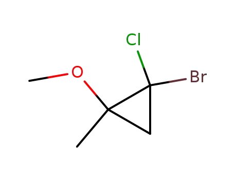 Molecular Structure of 138476-97-8 (Cyclopropane, 1-bromo-1-chloro-2-methoxy-2-methyl-)
