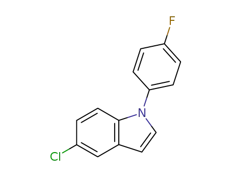 Molecular Structure of 138900-22-8 (5-CHLORO-1-(4-FLUORO-PHENYL)-1H-INDOLE)