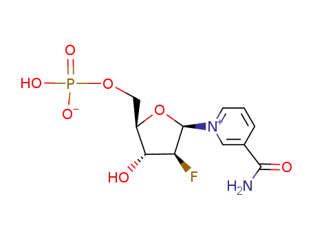 Molecular Structure of 133473-75-3 (1-(2'-deoxy-2'-fluoro-β-D-arabinofuranosyl)nicotinamide-5'-phosphate)
