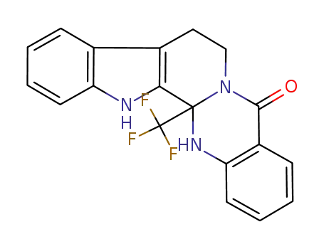 Molecular Structure of 95274-40-1 (3b-trifluoromethyl-13b,14-dihydrorutaecarpine)