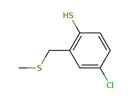 Molecular Structure of 81280-18-4 (4-Chloro-2-methylsulfanylmethyl-benzenethiol)
