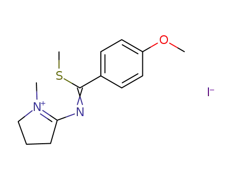 5-{[1-(4-Methoxy-phenyl)-1-methylsulfanyl-meth-(Z)-ylidene]-amino}-1-methyl-3,4-dihydro-2H-pyrrolium; iodide