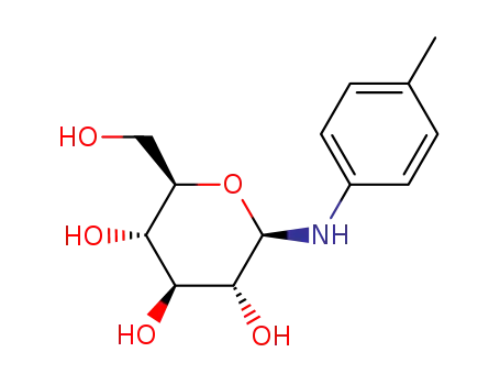 Molecular Structure of 3228-62-4 ((2R,3S,4S,5R,6R)-2-Hydroxymethyl-6-p-tolylamino-tetrahydro-pyran-3,4,5-triol)