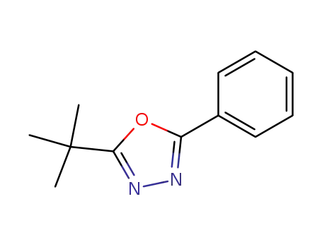 Molecular Structure of 75655-52-6 (1,3,4-Oxadiazole, 2-(1,1-dimethylethyl)-5-phenyl-)