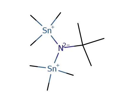 Molecular Structure of 78977-34-1 (Stannanamine,
N-(1,1-dimethylethyl)-1,1,1-trimethyl-N-(trimethylstannyl)-)