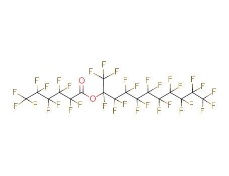 Molecular Structure of 210972-72-8 (2,2,3,3,4,4,5,5,6,6,6-Undecafluoro-hexanoic acid 1,2,2,3,3,4,4,5,5,6,6,7,7,8,8,9,9,10,10,10-icosafluoro-1-trifluoromethyl-decyl ester)