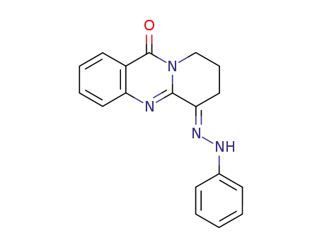 Molecular Structure of 80776-66-5 ((E)-6-(2-phenylhydrazono)-8,9-dihydro-6H-pyrido-[2,1-b]quinazolin-11(7H)-one)