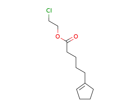 Molecular Structure of 23182-13-0 (5-(1-cyclopentenyl)valeric acid β-chloroethyl ester)