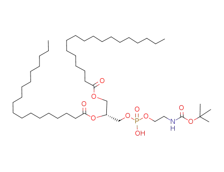 Molecular Structure of 115265-94-6 (Octadecanoic acid (R)-2-[(2-tert-butoxycarbonylamino-ethoxy)-hydroxy-phosphoryloxy]-1-octadecanoyloxymethyl-ethyl ester)