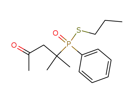 Molecular Structure of 76622-01-0 ((1,1-Dimethyl-3-oxo-butyl)-phenyl-phosphinothioic acid S-propyl ester)