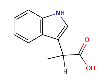Molecular Structure of 2597-26-4 (1H-Indole-3-acetic acid, .alpha.-Methyl-)