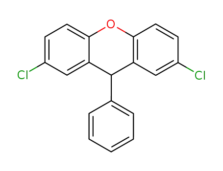 Molecular Structure of 101879-94-1 (2,7-dichloro-9-phenyl-xanthene)