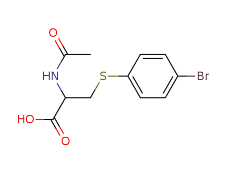 Molecular Structure of 126253-78-9 (2-(ACETYLAMINO)-3-[(4-BROMOPHENYL)SULFANYL]PROPANOIC ACID)