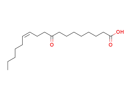 Molecular Structure of 112543-32-5 (12-Octadecenoic acid, 9-oxo-, (Z)-)