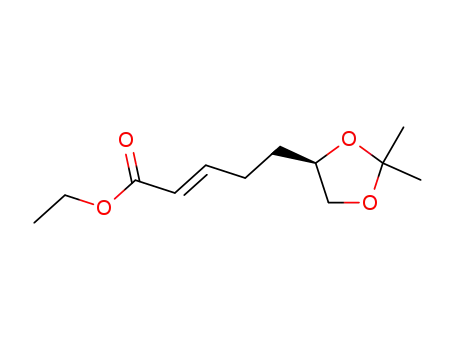 Molecular Structure of 253867-17-3 (ethyl (2E,6R)-6,7-(isopropylidenedioxy)hept-2-enoate)