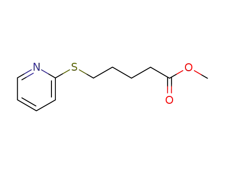 Molecular Structure of 114050-40-7 (5-(Pyridin-2-ylsulfanyl)-pentanoic acid methyl ester)
