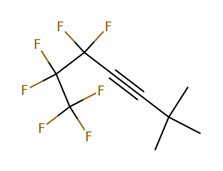 Molecular Structure of 126260-37-5 (5,5,6,6,7,7,7-heptafluoro-2,2-dimethyl-3-heptyne)