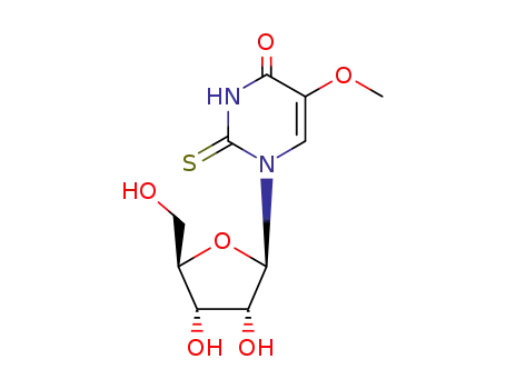 Molecular Structure of 30771-43-8 (Uridine, 5-methoxy-2-thio-)