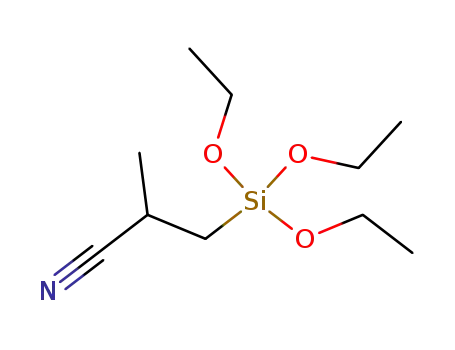 Molecular Structure of 27366-93-4 (2-Methyl-3-(triethylsilyl)-propionitril)