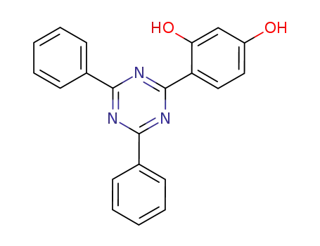 Molecular Structure of 38369-95-8 (1,3-Benzenediol, 4-(4,6-diphenyl-1,3,5-triazin-2-yl)-)