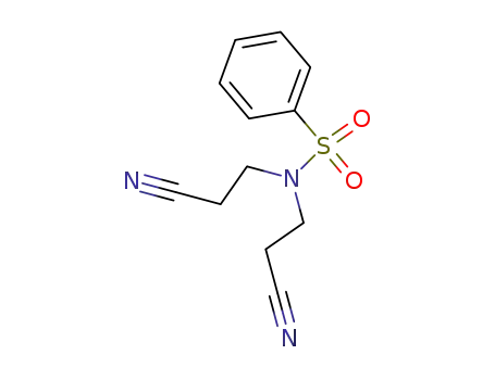 Molecular Structure of 2619-42-3 (N,N-bis(2-cyanoethyl)benzenesulfonamide)