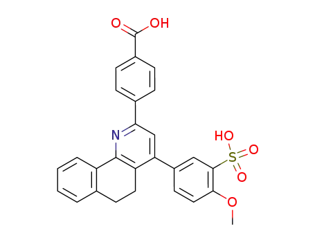 Benzoic acid,
4-[5,6-dihydro-4-(4-methoxy-3-sulfophenyl)benzo[h]quinolin-2-yl]-