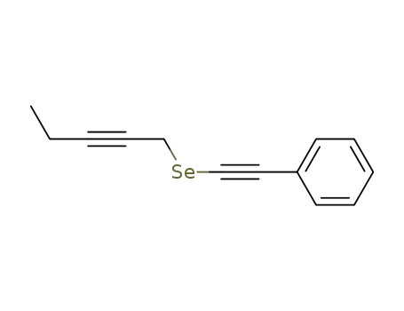 Molecular Structure of 346605-01-4 (Benzene, [(2-pentynylseleno)ethynyl]-)