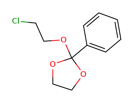 Molecular Structure of 64020-48-0 (1,3-Dioxolane, 2-(2-chloroethoxy)-2-phenyl-)