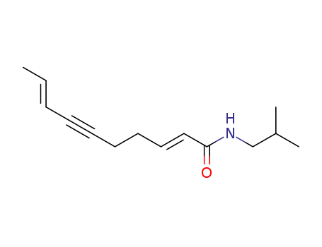 Molecular Structure of 92321-69-2 ((2E,8E)-N-isobutyldeca-2,8-dien-6-ynamide)