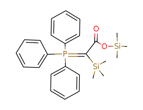 Molecular Structure of 141293-41-6 (2-(Trimethylsilyl)-2-(triphenylphosphoranyliden)essigsaeure-trimethylsilylester)