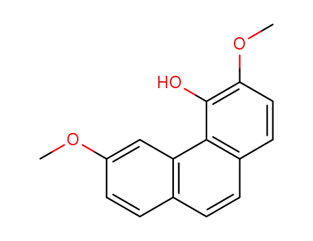 Molecular Structure of 481-81-2 (3,6-Dimethoxy-4-phenanthrenol)
