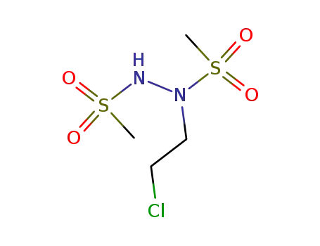 Molecular Structure of 127792-84-1 (1,2-BIS(METHYLSULFONYL)-1-(2-CHLOROETHYL)HYDRAZINE)