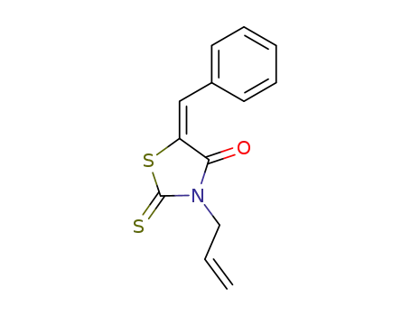 Molecular Structure of 100727-15-9 (4-Thiazolidinone, 5-(phenylmethylene)-3-(2-propenyl)-2-thioxo-)