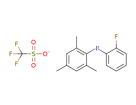 Molecular Structure of 1202186-81-9 ((2-fluorophenyl)(mesityl)iodonium trifluoromethanesulfonate)