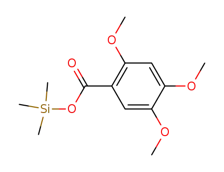 Molecular Structure of 144038-23-3 (Benzoic acid, 2,4,5-trimethoxy-, trimethylsilyl ester)