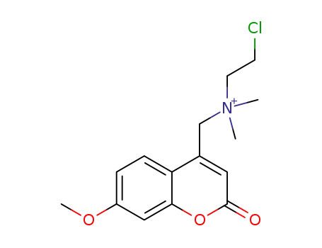 Molecular Structure of 1429034-73-0 (2-hydroxy-N-((7-methoxy-2-oxo-2H-chromen-4-yl)methyl)-N,N-dimethylethanaminium)