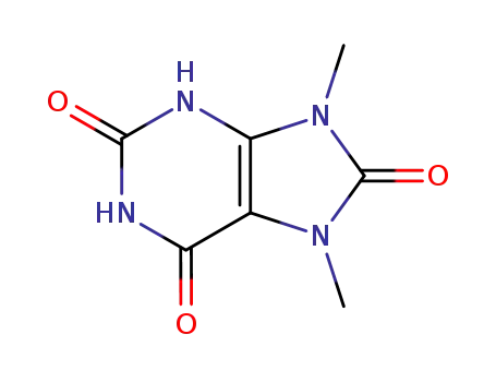 Molecular Structure of 19039-41-9 (7,9-dihydro-7,9-dimethyl-1H-purine-2,6,8(3H)-trione)