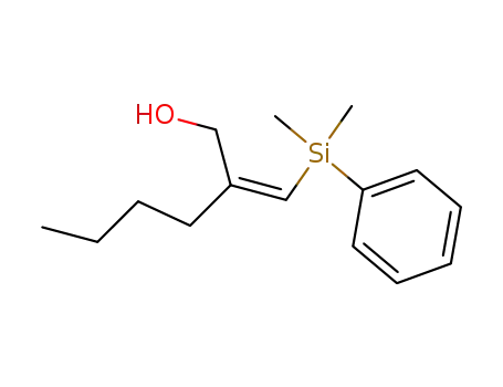 Molecular Structure of 622383-01-1 (2-[(dimethylphenylsilyl)methylene]hexan-1-ol)