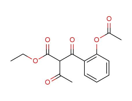 Molecular Structure of 857560-11-3 (Benzenepropanoic acid, a-acetyl-2-(acetyloxy)-b-oxo-, ethyl ester)