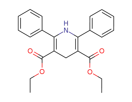 Molecular Structure of 70677-66-6 (3,5-Pyridinedicarboxylic acid, 1,4-dihydro-2,6-diphenyl-, diethyl ester)