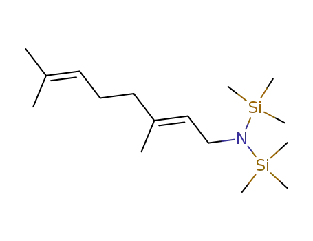 Molecular Structure of 90014-16-7 (Silanamine,
N-(3,7-dimethyl-2,6-octadienyl)-1,1,1-trimethyl-N-(trimethylsilyl)-, (E)-)