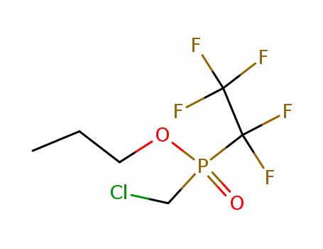 Molecular Structure of 111727-35-6 (Phosphinic acid, (chloromethyl)(pentafluoroethyl)-, propyl ester)