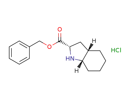 Molecular Structure of 86647-57-6 ((2S,3aS,7aS)-phenylmethyl octahydroindole-2-carboxylate hydrochloride)