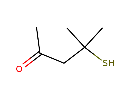 Molecular Structure of 19872-52-7 (4-Mercapto-4-methylpentan-2-one)