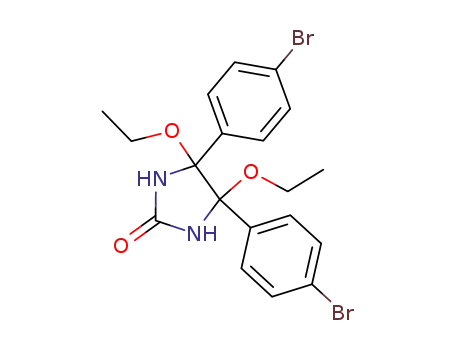 4,5-diethoxy-4,5-bis-(4-bromo-phenyl)-imidazolidin-2-one