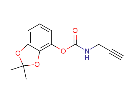 Molecular Structure of 22791-25-9 (2,2-dimethyl-1,3-benzodioxol-4-yl prop-2-yn-1-ylcarbamate)