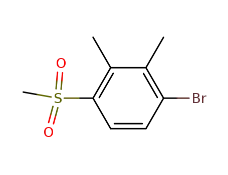 Molecular Structure of 128277-66-7 (2,3-dimethyl-4-methanesulfonyl-1-bromobenzene)
